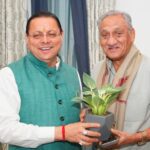 मुख्यमंत्री धामी से मिले पूर्व मुख्यमंत्री विजय बहुगुणा